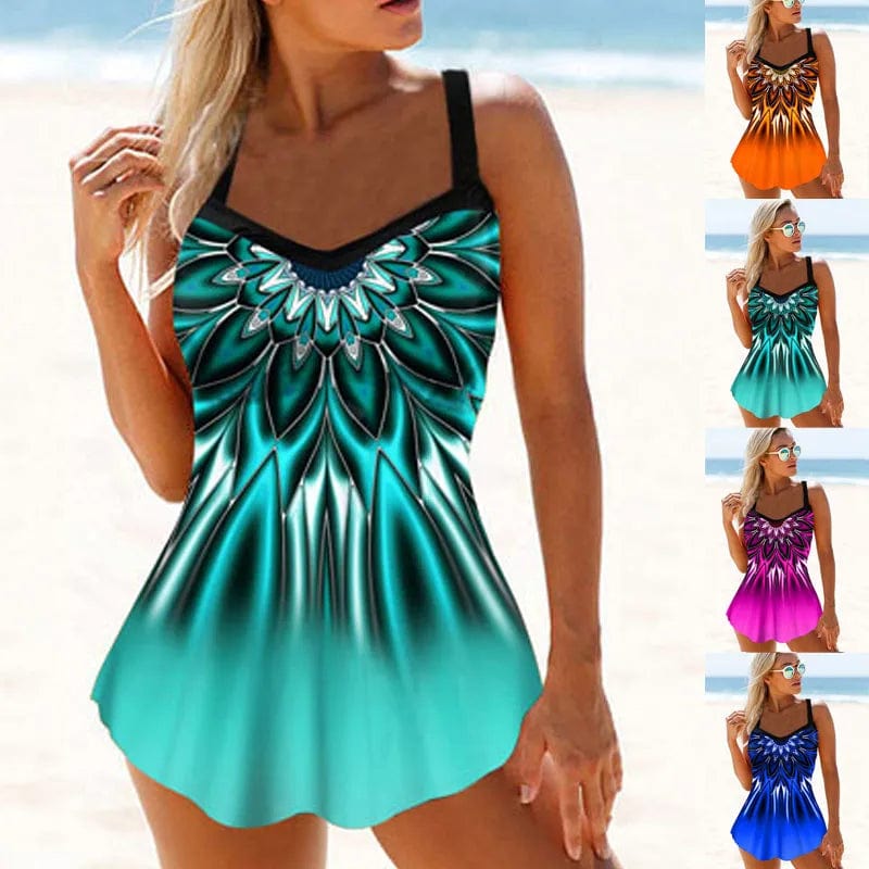 High Waisted Sports Tankini Set Summer Ready Swimsuit