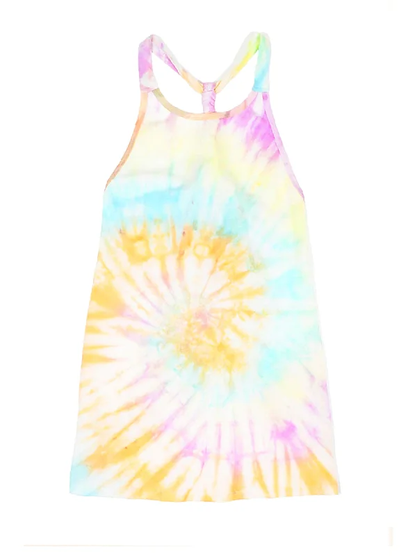 Nikita Tie Dye Rainbow Swim Coverup Dress Modern High-Waisted Swimsuit