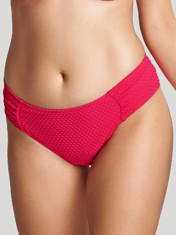 Panache Swim Echo Waffle Texture Gather Pant, Hot Pink Minimalist One-Piece