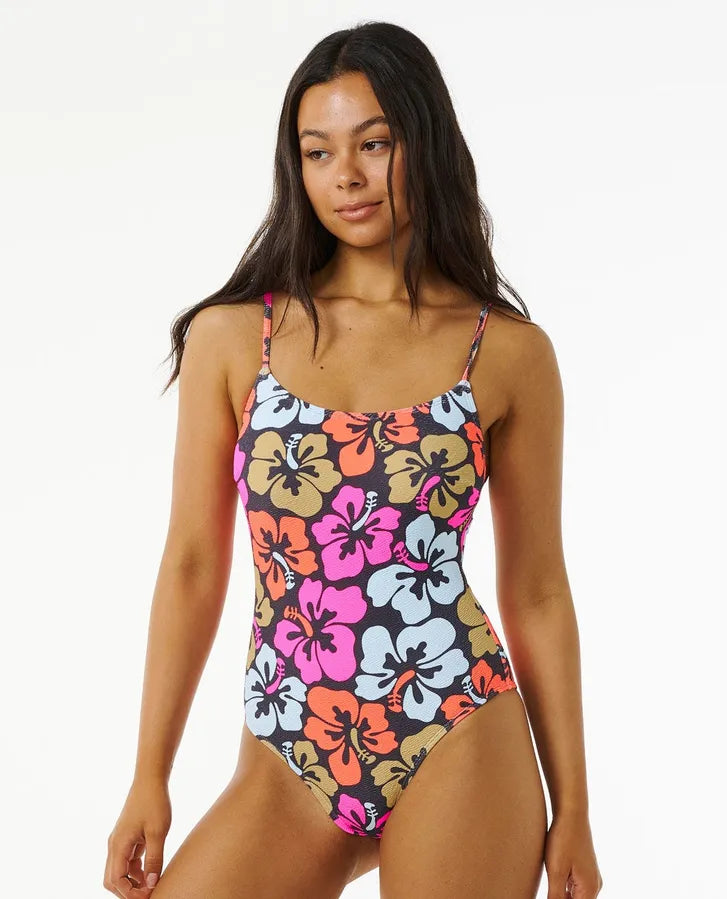 Rip Curl Hibiscus Heat Cheeky One-Piece Swimsuit Quick-Dry Swimsuit
