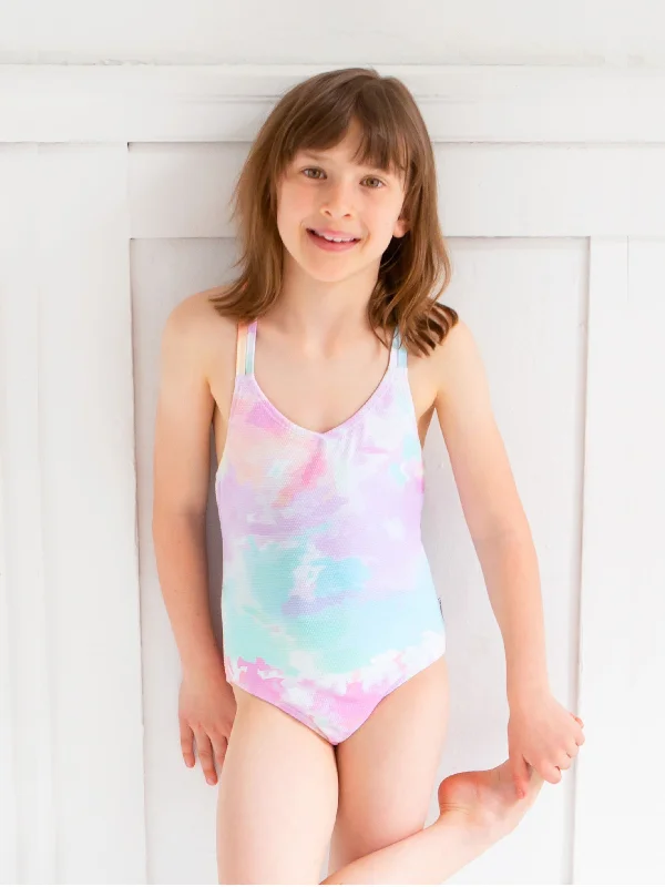 Rosey - Pastel Watercolor One Piece Swimsuit Quick-Dry Tankini