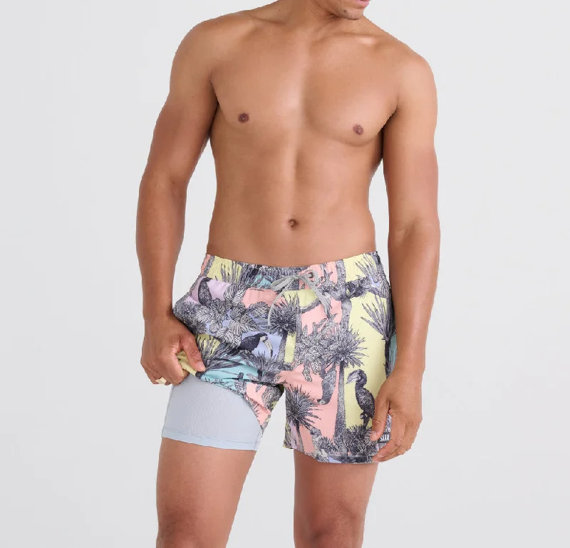 Saxx Swimwear Oh Buoy Stretch Volley Avairy Multi 5" Swim Shorts SW03L Swim Dress with Belt Saxx Swimwear Oh Buoy Stretch Volley Avairy Multi 5" Swim Shorts SW03L Swim Dress with Belt