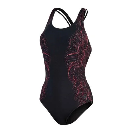 Speedo Womens/Ladies Calypso Shaping One Piece Swimsuit Elegant Swim Dress