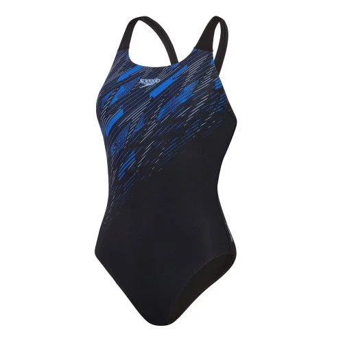 Speedo Womens/Ladies Hyperboom Placement Muscleback One Piece Swimsuit Chic Bikini Set