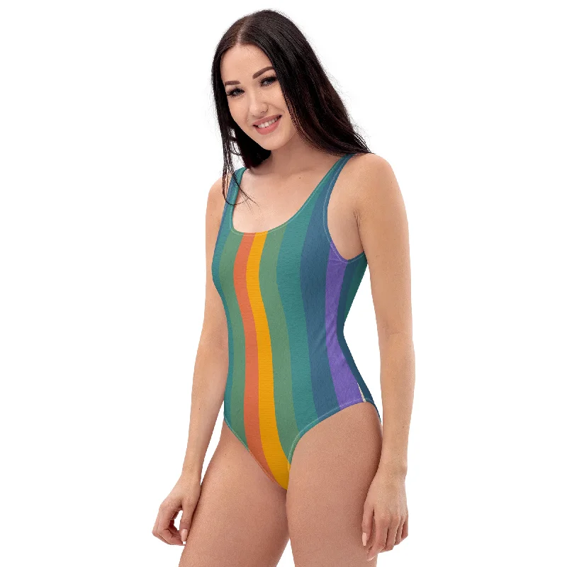The Tide Is High One-Piece Swimsuit Solid Color Swimsuit