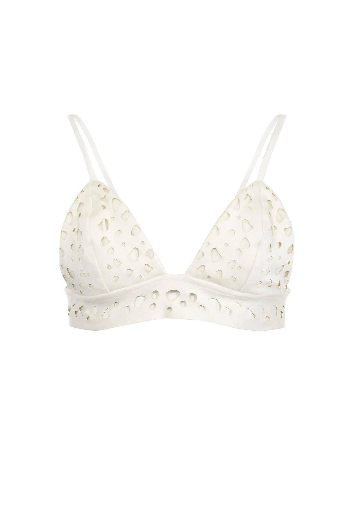 Top The Dotted Swimmer Ivory Quick-Dry Swimsuit