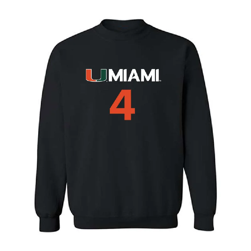 Miami - NCAA Women's Basketball : Jasmyne Roberts - Replica Shersey Crewneck Sweatshirt Hoodie with Hem Frayed Vintage Worn Miami - NCAA Women's Basketball : Jasmyne Roberts - Replica Shersey Crewneck Sweatshirt Hoodie with Hem Frayed Vintage Worn