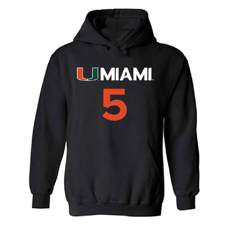 Miami - NCAA Women's Basketball : Ahnay Adams - Replica Shersey Hooded Sweatshirt Hoodie with Hem Raw Edge Edgy Unfinished Miami - NCAA Women's Basketball : Ahnay Adams - Replica Shersey Hooded Sweatshirt Hoodie with Hem Raw Edge Edgy Unfinished