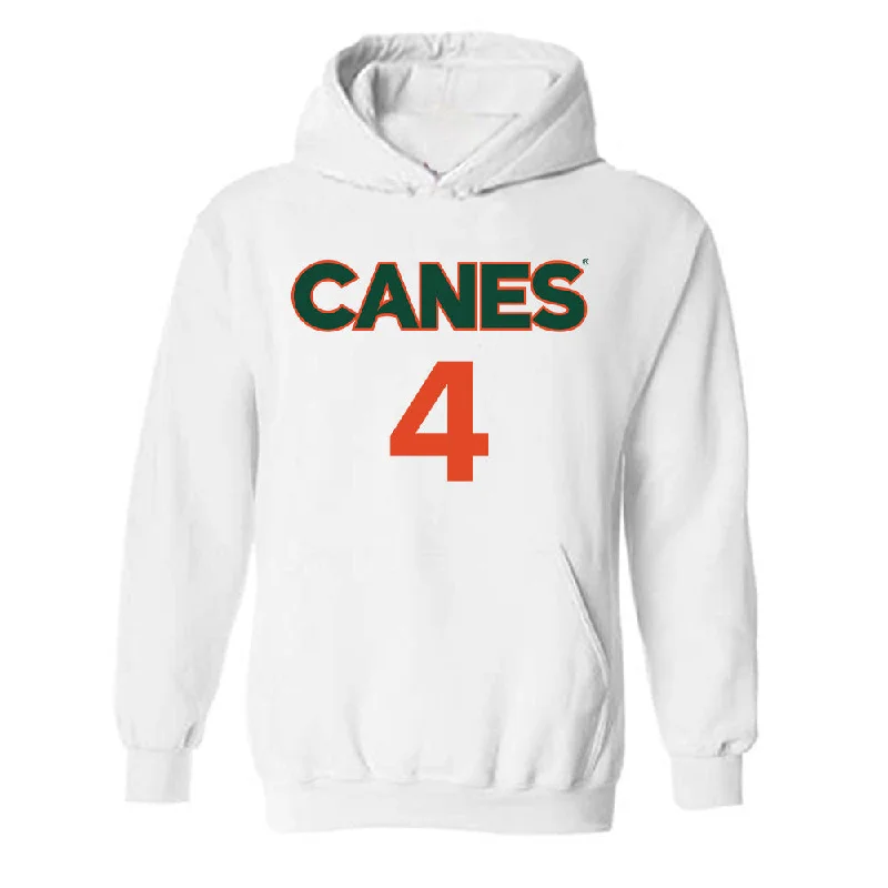 Miami - NCAA Women's Basketball : Jasmyne Roberts - Replica Shersey Hooded Sweatshirt Hoodie Jacket Zipper Layering Miami - NCAA Women's Basketball : Jasmyne Roberts - Replica Shersey Hooded Sweatshirt Hoodie Jacket Zipper Layering