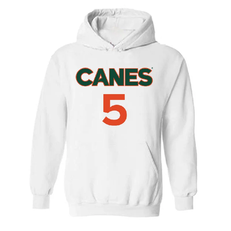 Miami - NCAA Women's Basketball : Ahnay Adams - Replica Shersey Hooded Sweatshirt Hooded Sweatshirt Casual Wear Street Style Miami - NCAA Women's Basketball : Ahnay Adams - Replica Shersey Hooded Sweatshirt Hooded Sweatshirt Casual Wear Street Style