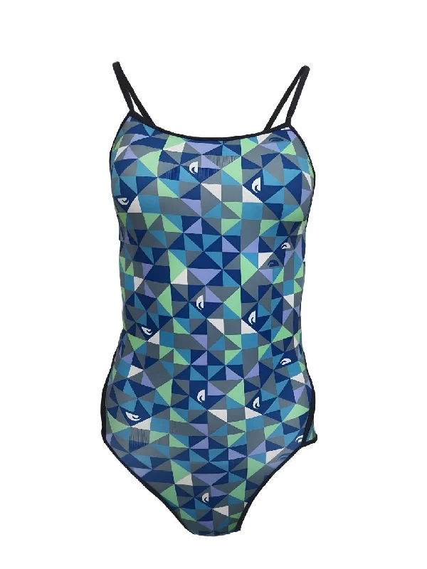 TURBO Women's Blue Origami Cross Back One Piece Swimsuit #8300132 XX-Large NWT Strapless Swimsuit Top